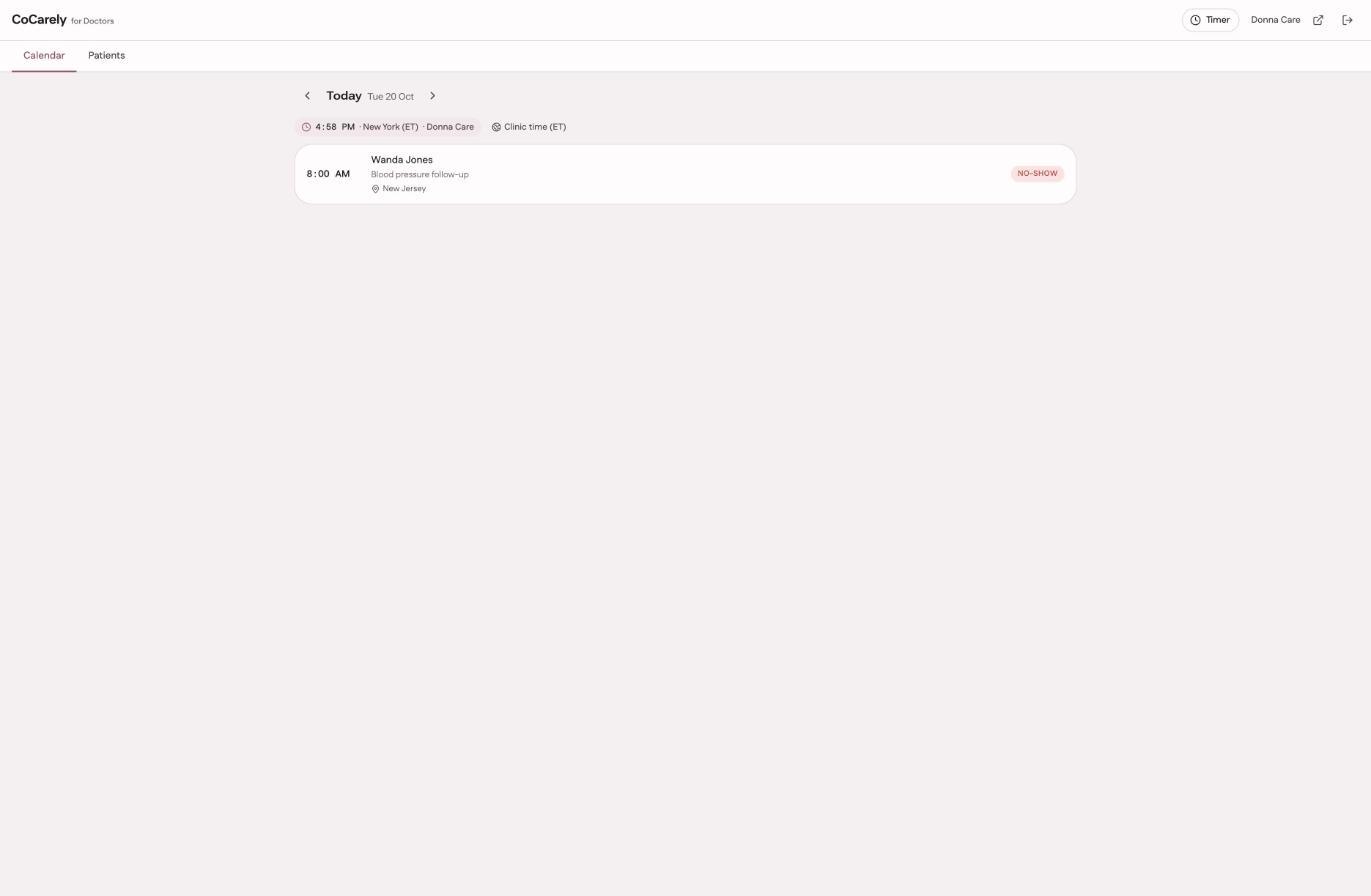 Provider calendar